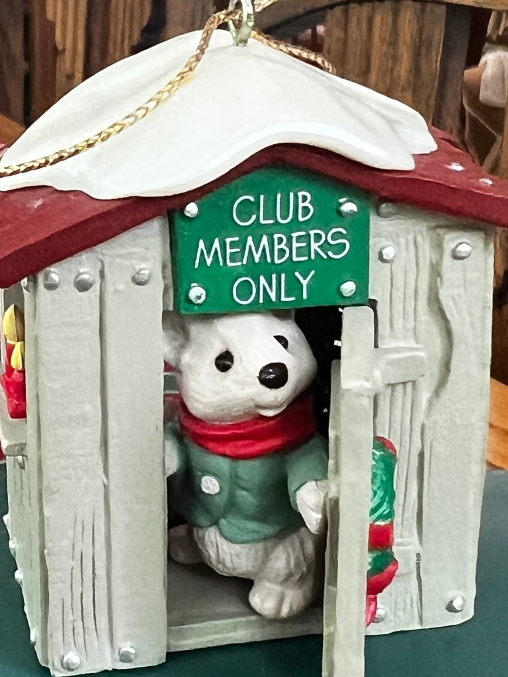 1988 Hallmark Keepsake Ornament Club Exclusive: “Our Clubhouse”